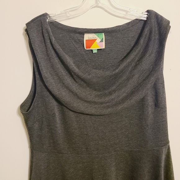 Modcloth Fervour | Women's Gray Sleeveless Dress With Cowl Neckline (Size 2X) - Picture 3 of 11